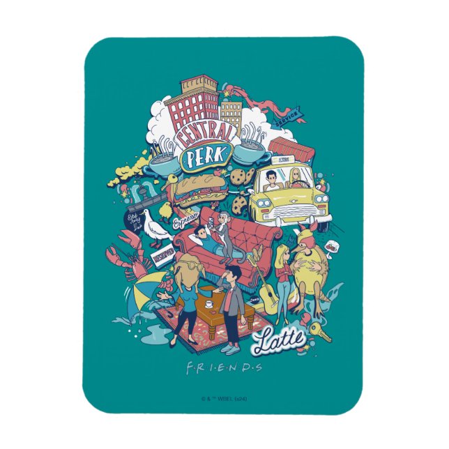 Íman AMIGOS™ | Colagem de Cartoons (Vertical)