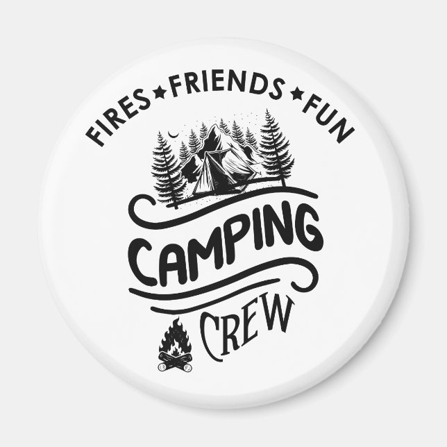 Íman Amigos do camping-slogan da equipe engraçada (Frente)