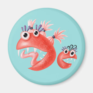 Íman Amigos do Monstro Engraçado Criações de Bobo Feliz