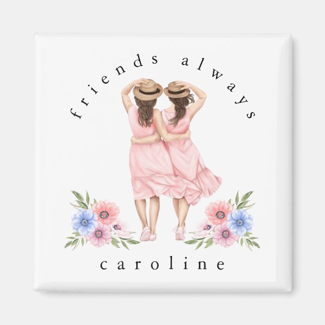 Íman Amigos Modernos Sempre Meninos Nome De Chapéus (Frente)