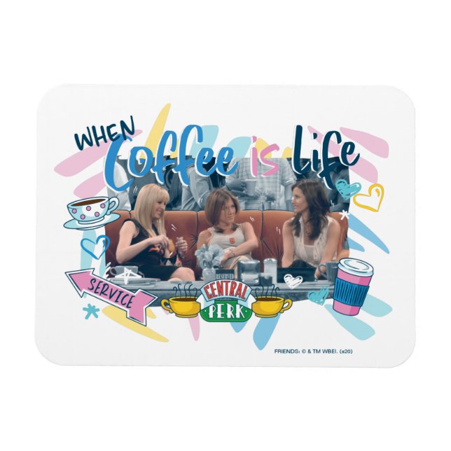 Íman AMIGOS™ | Quando o café é vida (Horizontal)