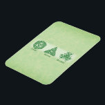 Íman Amigos Religiosos Irlandeses Orações e Bênçãos<br><div class="desc">Três designs irlandeses que mostram três meios de apoio são amigos,  orações e bênçãos. Enviem votos de boas-vindas a este irlandês religioso verde. Um aspecto de aquarela texturizada é visto no fundo verde.</div>