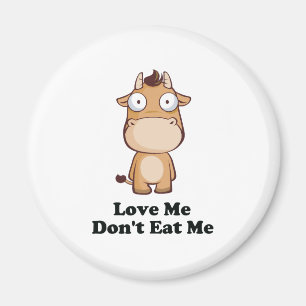 Íman Amo-me Não Coma Design de Vaca