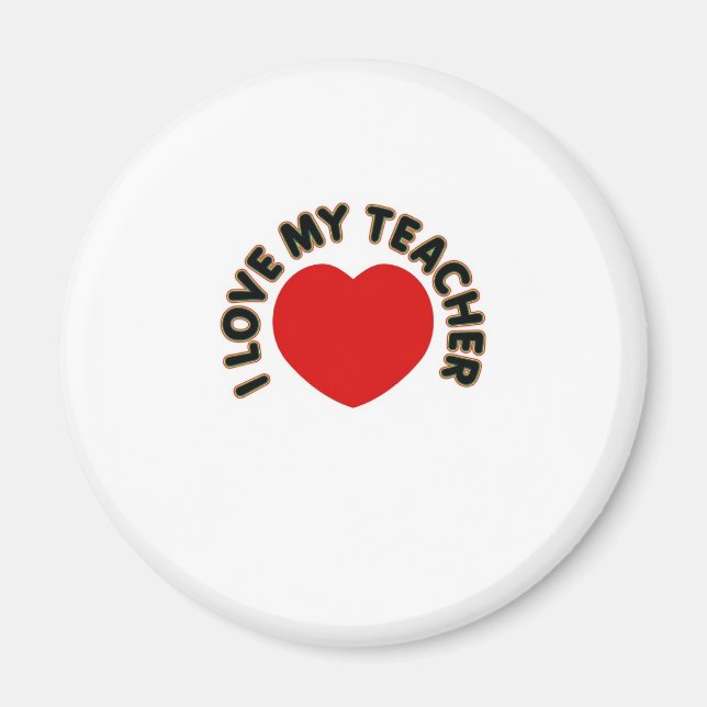 Íman Amo Meu Professor (coração) (Frente)