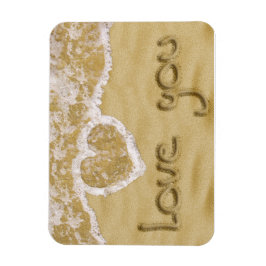 Íman "Amo-te" Coração escrito em Areia