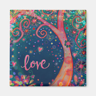 Íman Amor Bonito Árvore Azul Inspirividade Floral