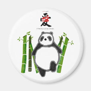 Íman Amor bonito do desenho da tinta da panda