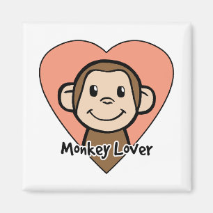 Íman Amor bonito do macaco do sorriso do clipart dos