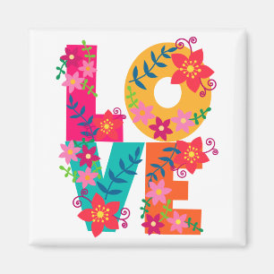 Íman AMOR, bonito texto floral