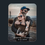 Íman amor, caligrafia moderna, foto de recém-casados<br><div class="desc">amor,  foto do casal apaixonado,  excelente personalizado para aniversário,  namorados e muito mais.</div>