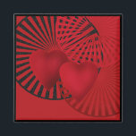 Íman Amor. Casamento<br><div class="desc">Amor. Casamento,  vermelho,  2 corações,  vermelho e preto,  presente,  saudação,  abstrato,  amor,  Dia de os namorados</div>