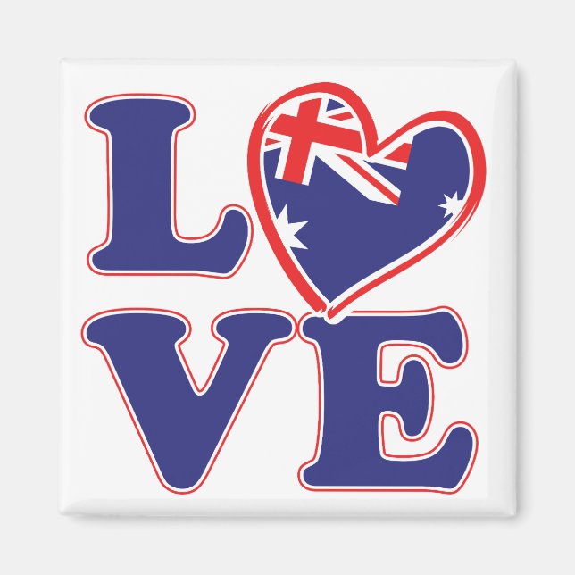 Íman AMOR-com-Austrália-coração (Frente)