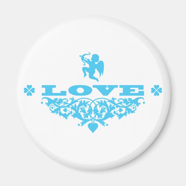 Íman Amor com Cupido (Azul) (Frente)