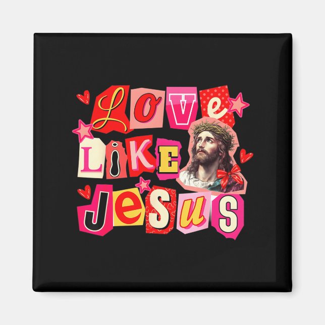 Íman Amor Como Jesus Deus Religioso Cristão Dia dos Nam (Frente)