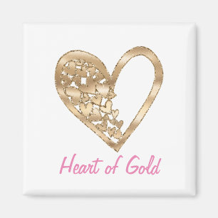 Íman Amor Coração de Dourado