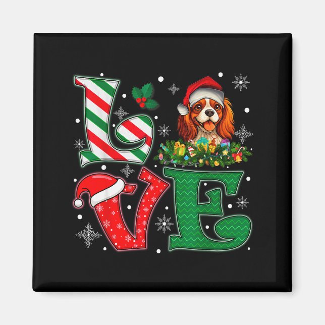 Íman Amor de Cachorro Cavalier King Charles Spaniel com (Frente)