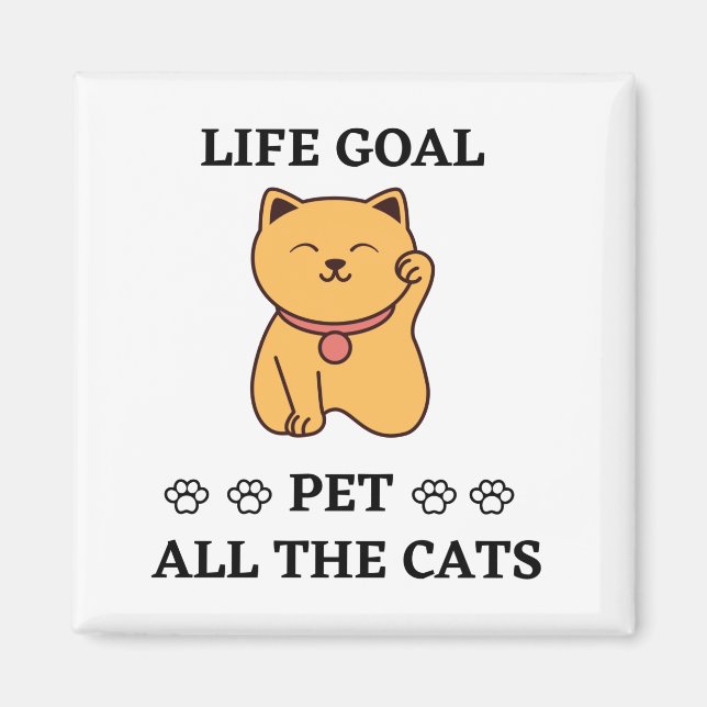 ÍMAN AMOR DE GATO ENGRAÇADO POR TODOS OS GATOS (Frente)