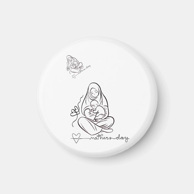 Íman Amor de Mãe Design Bonito (Frente)