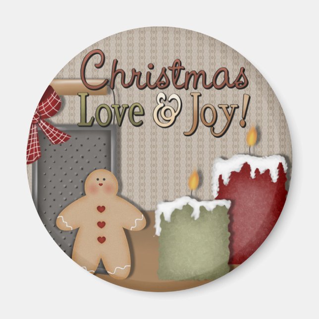 Íman Amor de Natal e Joy Gingermore - velas (Frente)