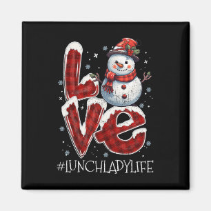 Íman Amor de Natal Snowman Almoço Senhora Vida Diversão