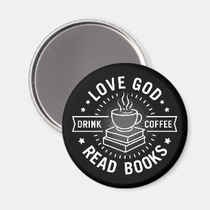 Íman Amor Deus Beba Café Ler Livros Vintage