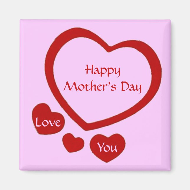 Íman Amor Dia de as mães Magnet (Frente)