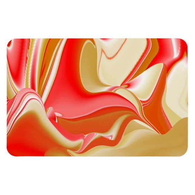 Íman Amor e Abstrato 3D Rainbowart Dourado (Horizontal)