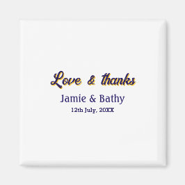 Íman Amor e agradecimento roxo laranja nome data