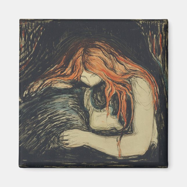 Íman Amor e Dor (O Vampiro) (por Edvard Munch) (Frente)