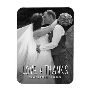 Íman Amor e obrigado feito sob encomenda do casamento