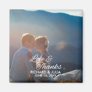 Íman Amor e obrigado que Wedding da foto dos obrigados