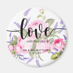 Íman Amor e Obrigados Rosa Rosa Rosa Rosa e Lavanda Obr