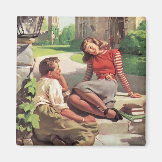 Íman Amor e Romance Vintage, Namorados de Colégio (Frente)