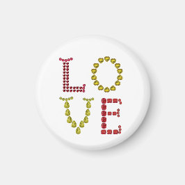 Íman Amor feito com Gemstones