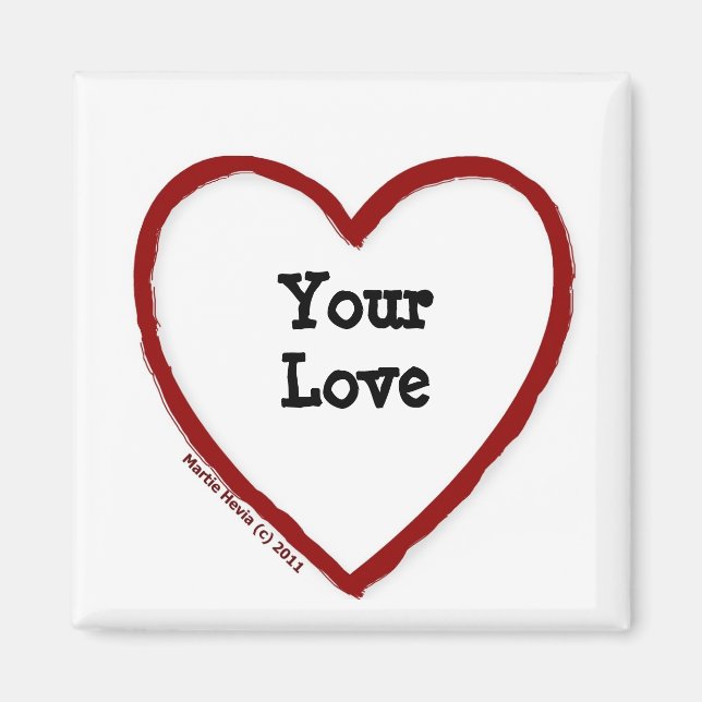 Íman Amor - I Coração (Preencher) - Magnet (Frente)