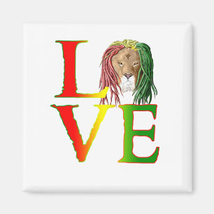 Íman Amor jamaicano da reggae do leão de Rasta