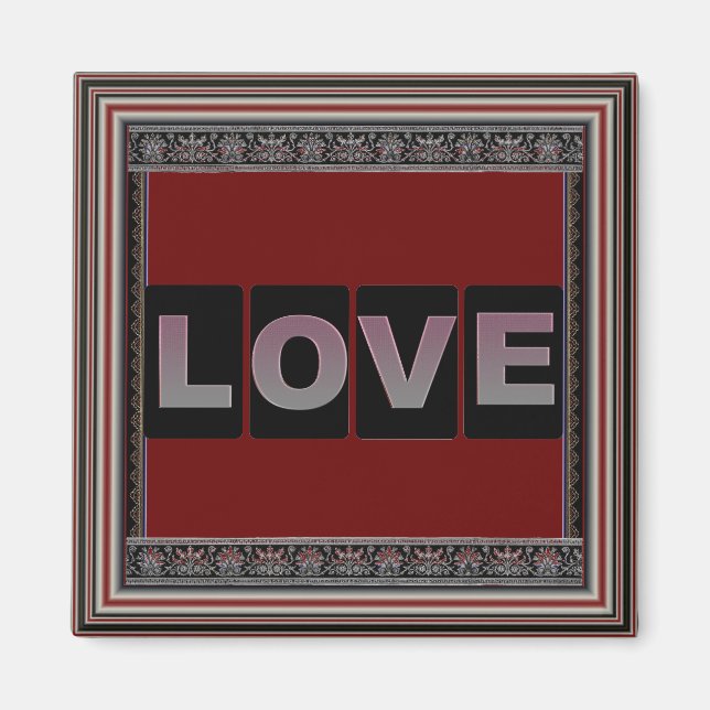 Íman Amor Magnet Quadrado (Frente)