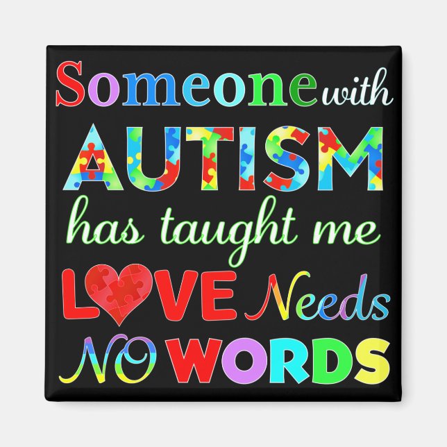 ÍMAN AMOR NÃO PRECISA DE PALAVRAS AUTISM (Frente)