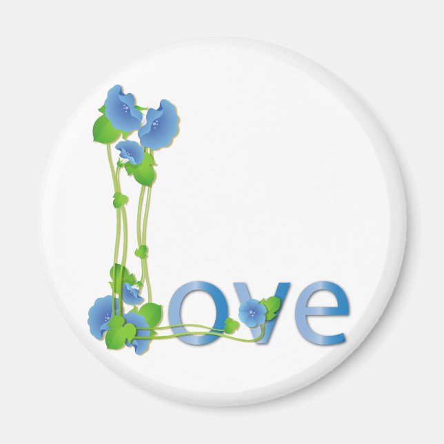 Íman Amor nas Flores Azuis (Frente)