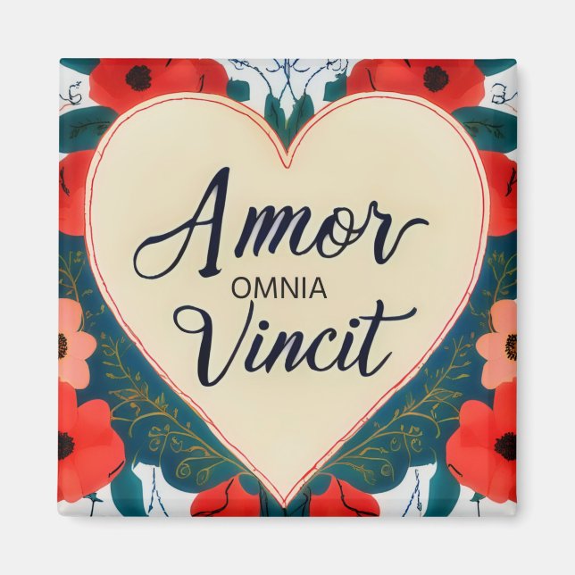 Íman Amor Omnia Vincit - aspas Magnet (Frente)