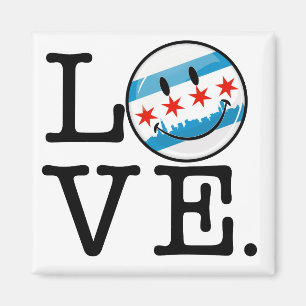 Íman Amor para a bandeira de sorriso de Chicago
