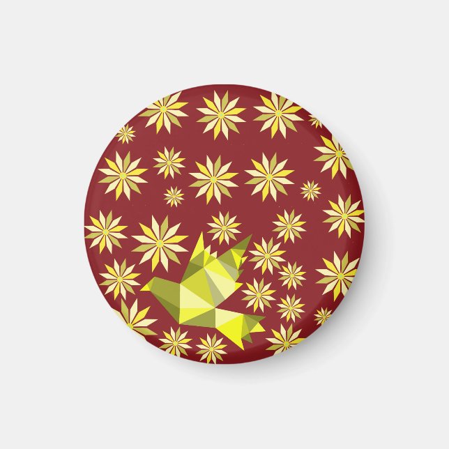 ÍMAN AMOR PÁSSARO COM PRESENTE DE FLORES DIA ESPECIAL,  (Frente)