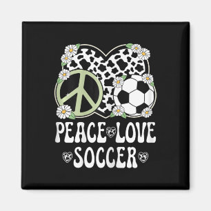 Íman Amor Paz Futebol Amante Impressão Vaca Mulheres Me