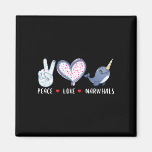 Íman Amor pela paz narvalo para meninas meninos criança