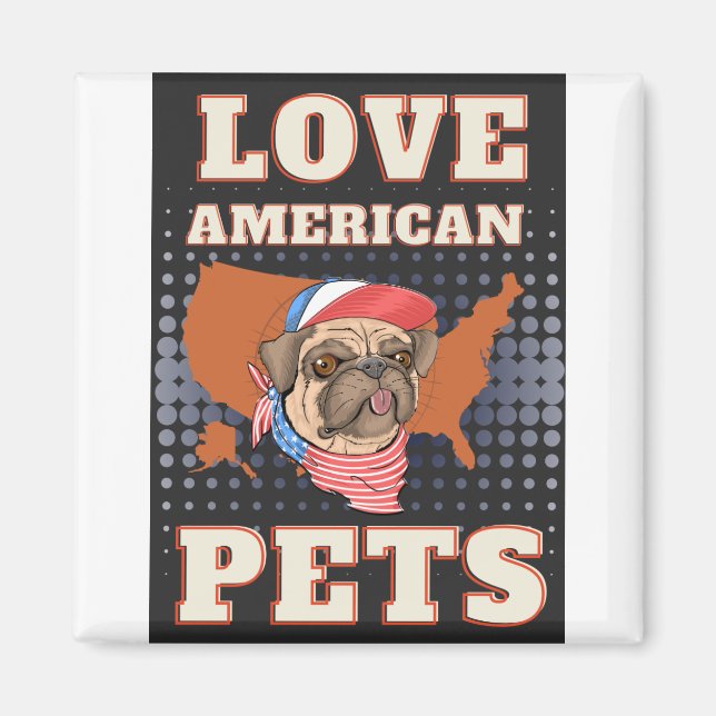 ÍMAN AMOR PETS AMERICANOS (Frente)