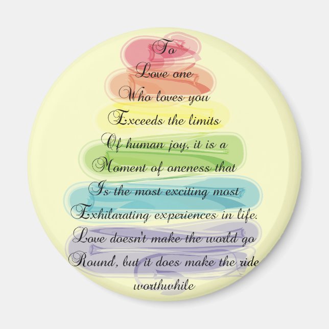 Íman "Amor" Poema Oferece Design de Árvore Ártico (Frente)
