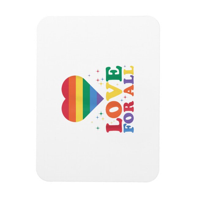 Íman Amor por Todos os LGBTQ Rainbow Priorde Gay LGBT (Vertical)