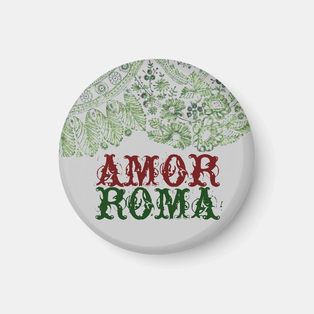 Íman Amor Roma Com Lace Verde (Frente)