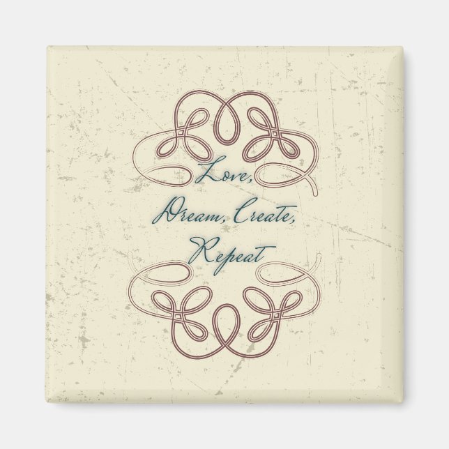 Íman Amor, Sonho, Crio, Repetir o Folk design (Frente)