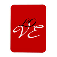 Amor Vermelho Branco Preto Cor Caligrafia Script